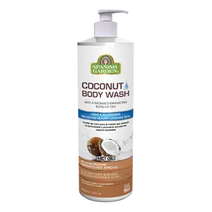 Spanish Garden Coconut Body Wash for Deep Hydration, Smooth Skin & Refreshing Cleanse – Sulfate-Free Natural Body Cleanser for Dry, Sensitive Skin