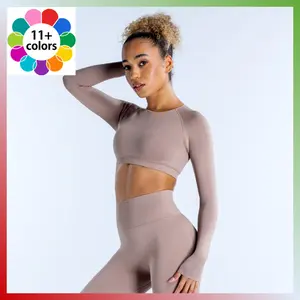 Designer dupe Dynamic Long Sleeve Crop Top Long sleeve Cropped fit Subtle contouring Ribbed underband Open back with twist at neck Sexy Fitted Long Sleeve Crop Top
