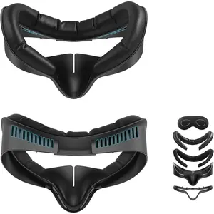 Facial Interface Face Pad Cover Compatible with Meta/Oculus Quest 3S Accessories, Comfort PU and Ice Silk Cotton Cushion,Not Fit Q3 (Standard Version)