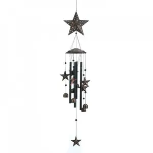 26" Bronze Stars Wind Chimes - Decorative Wind Chime with Stars for Home or Gift Decoration