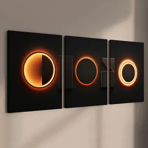 Geometric Art Poster, Artistic Modern Abstract Art Canvas Painting with Wooden Frame, Wall Art Decor for Home Living Room Bedroom Office, Modern Home Decoration, Ornaments