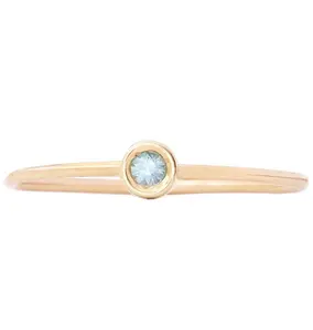 Birthstone Stacking Ring With Blue Zircon
