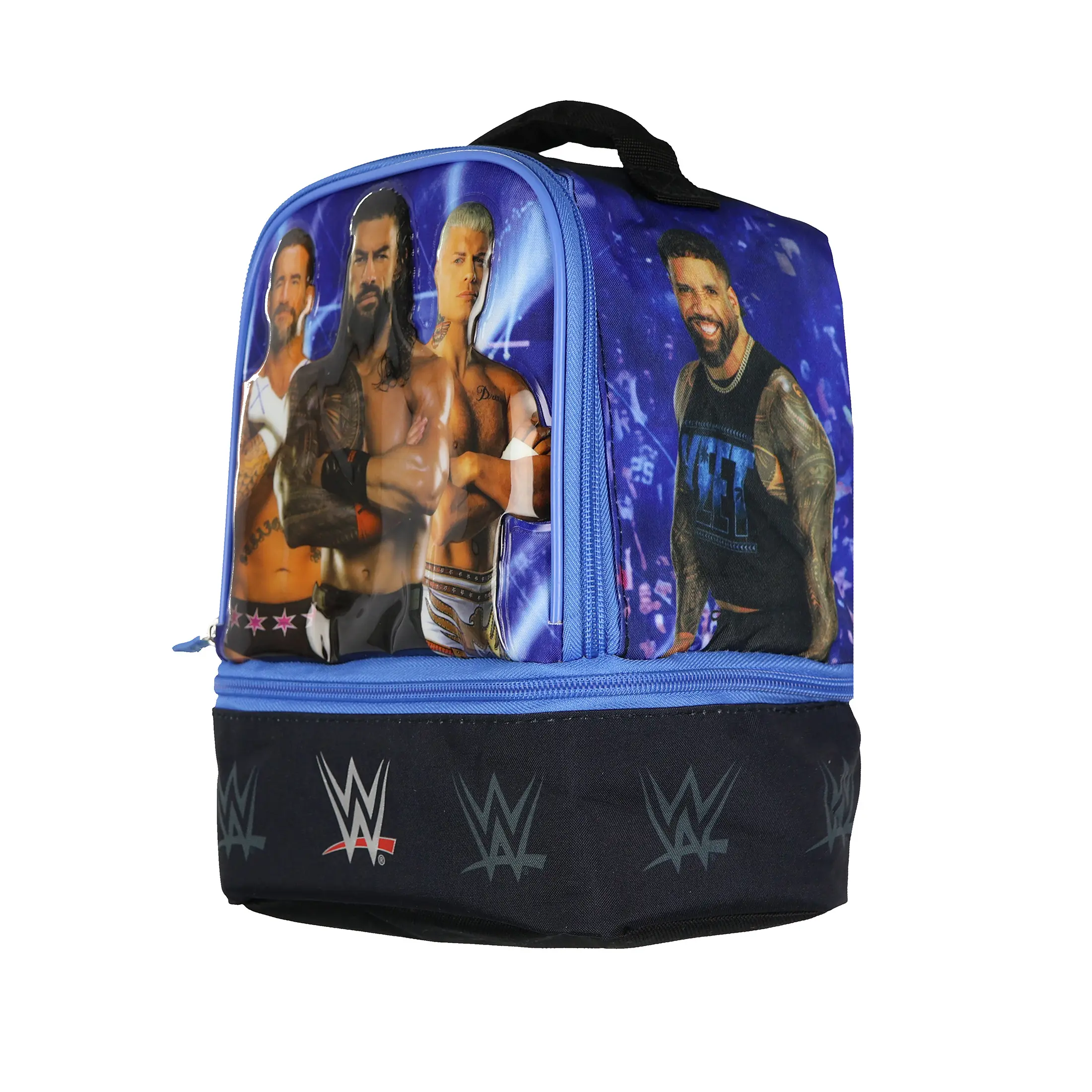 WWE Lunch Box Pro Superstars Dual Compartment Insulated Bag Tote 9"