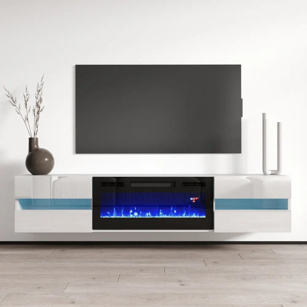 Metro BL-EF Floating Fireplace TV Stand