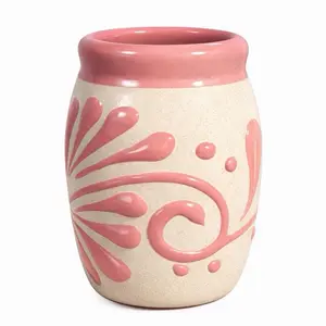 Casa De Queta Cantaritos De Barro Mexican Shot Glasses 2 Oz - Drinkware For Party, Viva La Fiesta, Set Stylish Traditional Clay (Oval)