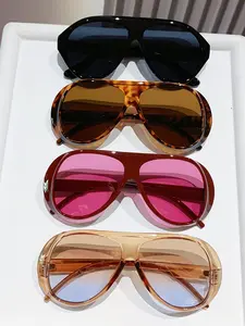 Women's Cat Eye Tinted Lenses Sunglasses Set, Vintage Classic Decorative Style, Ideal Beach Vacation Accessory, Fashionable and Elegant