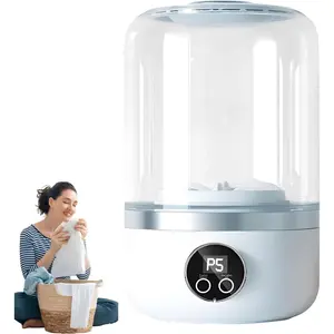 Cordless Portable Rechargeable Mini Ultrasonic Washing Machine - Lightweight, Deep Cleaning Small Laundry Device for Busy Parents, Underwear/Baby Clothes/Socks - Ideal for Camping, Travelers, Apartments