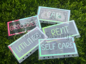 See Through Savings Envelopes | Saving Envelopes | Budget Binder Inserts