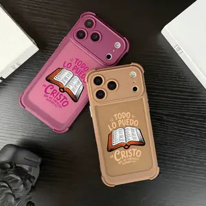 Bible FILIPENSES 4:13 for for iPhone Samsung Galaxy Case iPhone 17Pro Max Air 16E 15Plus 14 13 Phone Case, Four-corner anti-drop airbags, God's Gift, Faith, Just, personality, Gradient, Protective Silicone Cover, Protection Durable, Shockproof Drop.WC77