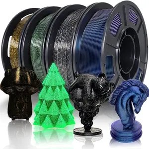Filajoy3d Printer Filament Galaxy Pla 1.75mm, 3D Printing Filament Bundle, Multi Color Pla Glitter 250g X 4 Colors, High-Quality Material