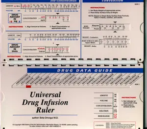 The Universal Drug Infusion Ruler Calculator Ring-bound –  by Sota Omoigui MD (Author)