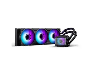 Phanteks Glacier One 360M25 G2 AIO Liquid CPU Cooler, Black, RGB Pump Cap Design, 3x Performance 120mm M25 G2 PWM RGB Fans, for Intel LGA 1700, 1851, 1200, 115x and AMD AM4/AM5 sockets, Black
