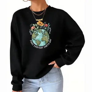 Long Sleeve Earth Day Floral Sweatshirt – Perfect Gift for Nature and Environment Fans