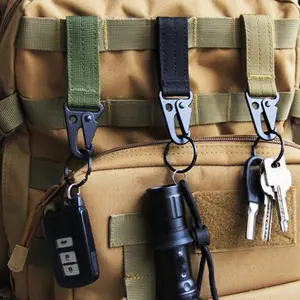 Tactical backpack accessory hook webbing buckle, key buckle, Velcro, D-shaped climbing buckle, eagle beak knife buckle, durable