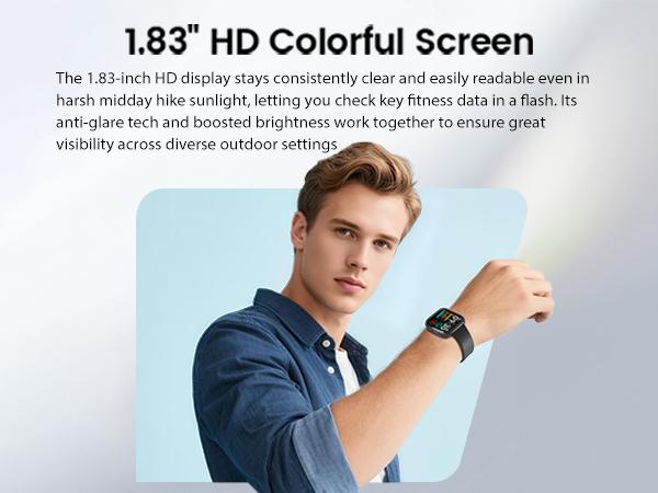 Alexa-Enabled Smart Wristwatch (Wearable Device), 1.83" HD LCD Touchscreen Fitness Tracker with Bluetooth Call, Heart Rate Monitor, Sleep Tracking, 120+ Sports Modes, IP68 Waterproof for Android & iPhone (with Camera), Workout, Magnetic, Charging Alexa-Enabled Smart Wristwatch (Wearable Device), 1.83" HD LCD Touchscreen Fitness Tracker with Bluetooth Call, Heart Rate Monitor, Sleep Tracking, 120+ Sports Modes, IP68 Waterproof for Android & iPhone (with Camera), Workout, Magnetic, Charging