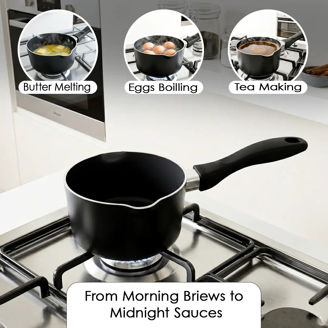 Best Offer 2 - Piece Non-Stick Milk Pan Set – Includes 7" & 8.4" Durable Nonstick Coating, Stay Cool Handle for Comfort, & Dishwasher Safe! Best Quality Cooking Pan