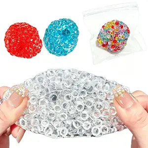 3 pcs/5 pcs assorted colors; moldable “white moonlight” squishy balls; handmade ball bead strands; toys for stress relief and venting emotions; colorful squishy balls; popping beads; pinch-and-play creative mini toys