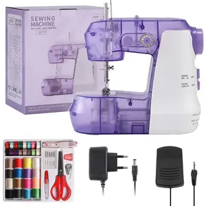 Sewing Machine for Beginners with Expansion Table and Finger Guard & Light and 42Pcs Sewing Kits Mini 2-2-Speed 2-Switches Foot Pedal,Samll Sewing Machines for Kids Ages 8-12
