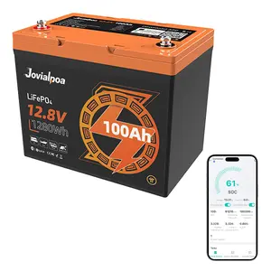 Jovialpoa 12V 100Ah Xtra-Mini LiFePO4 Lithium Battery with Low-Temp Protection & Bluetooth, 100A BMS, 12 Volt Mini Lithium Battery, Max 20000 Deep Cycle, for RV, Marine, Trolling Motor, Travel Trailers, Boat