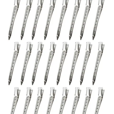 Duckbill Clips, Rustproof Metal Alligator Curl Clips, Curly Hair Clips, Sectioning Clips with Holes for Hair Styling, Hair Coloring, Wig Tools & Accessories