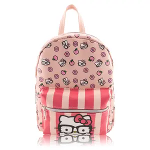 Fast Forward Sanrio Hello Kitty Backpack | Cute Pink PU Leather 10" Hello Kitty Mini Backpack Purse | Unisex Daypack Backpack