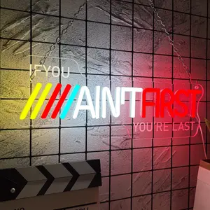 If you aint first your are last led sign,NASCAR Racing Car Neon Sign for Room Decor Men, NASCAR Car Neon Sign Car Room Decor Garage, Fans Car Neon Signs for Man Cave Birthday Party Gifts