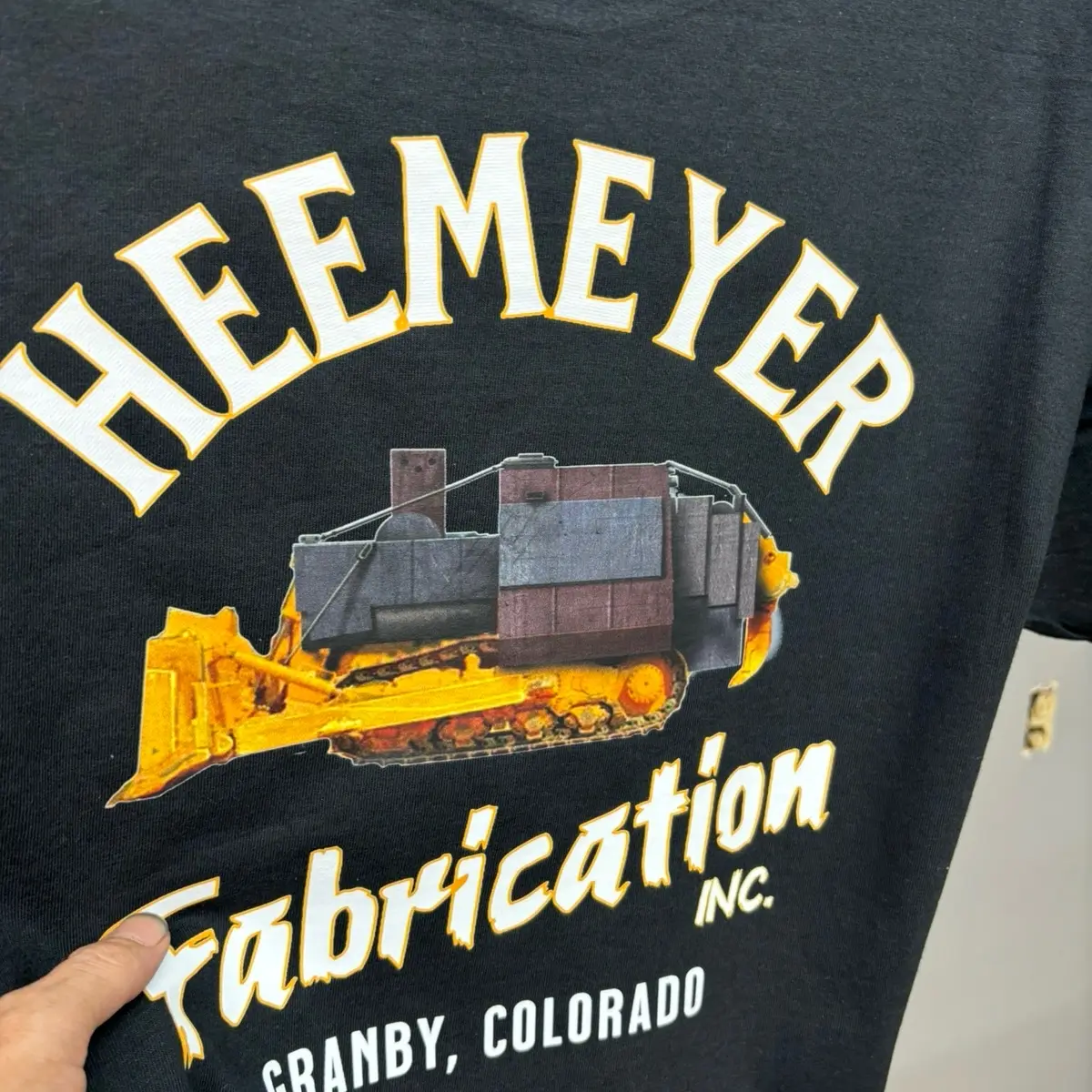 Heemeyer Fabrication Short-Sleeve Cotton T-Shirt - Unisex Stylish Round Neck Breathable Black Casual Summer Menswear Top