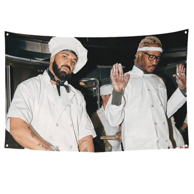 Drake & Future "Life Is Good" Music Tapestry Banner - 3x5 Ft Funny Hip-Hop Fan Gift, HD Photo Printing Colorful Indoor Wall Art, Decorative Backdrop for Bedroom