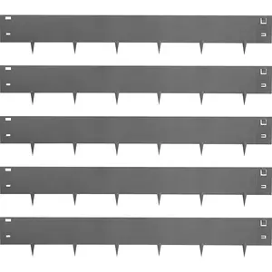 Landscape Edging - 39" Steel Hammer-in Garden Border, 5" Tall Heavy Duty Metal Lawn Edging for Yards, Outdoor Beds, Pathways (5-Pack)