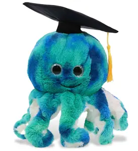 PLUSH GRADUATION - SUPER-SOFT PLUSH - BLUE TIE-DYE OCTOPUS 10"