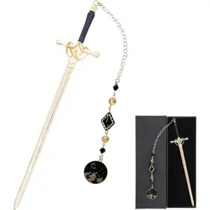 Charm Acotar Sword Bookmark - Fantasy  Metal Book Marks for Women Men Students Teachers Reader Page Mark with  Beads Mountains Charms Reading Lovers Birthday Gifts Accessories