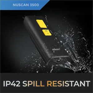 Adesso Bluetooth & 2.4Ghz Wireless Antimicrobial & Waterproof 2D Barcode Scanner