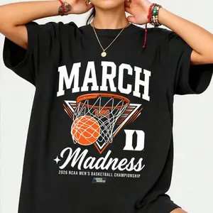 Duke Basketball - 2026 March Madness Basketball - NCAA T-Shirt, Duke Blue Devils Fan Gift, College Basketball Tournament Graphic Tee
