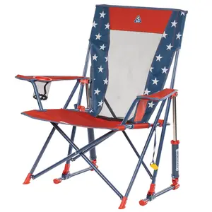 GCI Outdoor Comfort Pro Rocker Foldable Rocking Camp Chair with Mesh Backrest