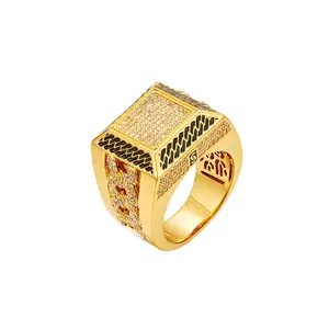 18K Vacuum-gold Plated Ice Out Miami Cuban Link Chain Hip Hop Full-Diamond Ring with 5A+ Canada Zircon CZ Jewelry Fashionable Accessory Valentines Gifts for GF Men Women unisex Monaco Mexico & Micro Promise chains For Husband Boyfriend Birthday Gift