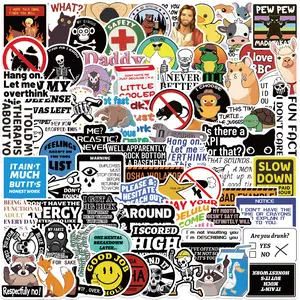 100 PCS Funny Saying Sticker Pack - Snarky, Sarcastic Bold Humor Vinyl Waterproof Meme stickers for laptop, computer, water bottle, ipad, phones bumper