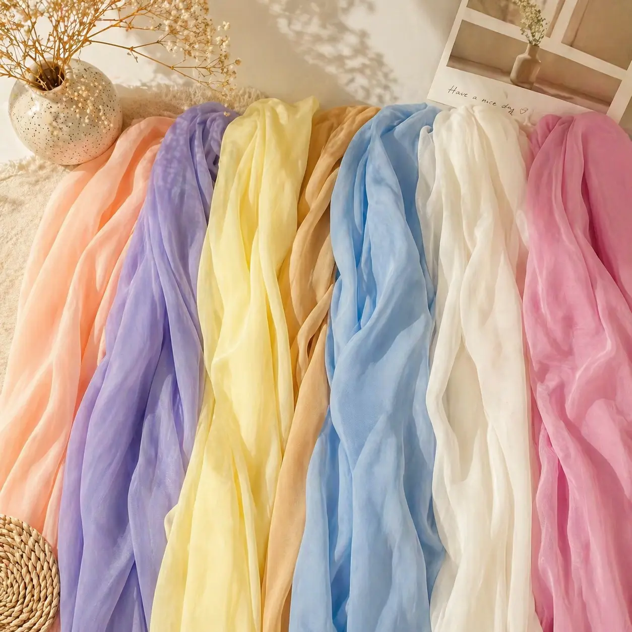Sample Soft Matte Chiffon Fabric - 60.6in Wide Draping Material for Weddings, Apparel