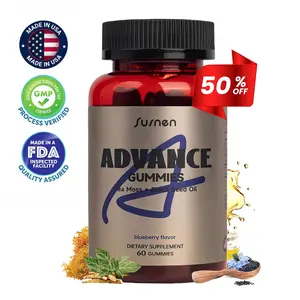 Susnen Sea Moss Gummies - | lrish Sea Moss | Black Seed Oil | Ashwagandha | Burdock Root | Algae Powder | 60 Gummies