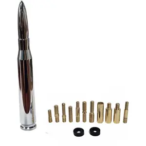 Hittcraft Gifts Universal 50 Cal Truck Antenna Car and Truck Accessories Exterior Styling Short Antenna Aluminum 6061 Billet Bullet Design