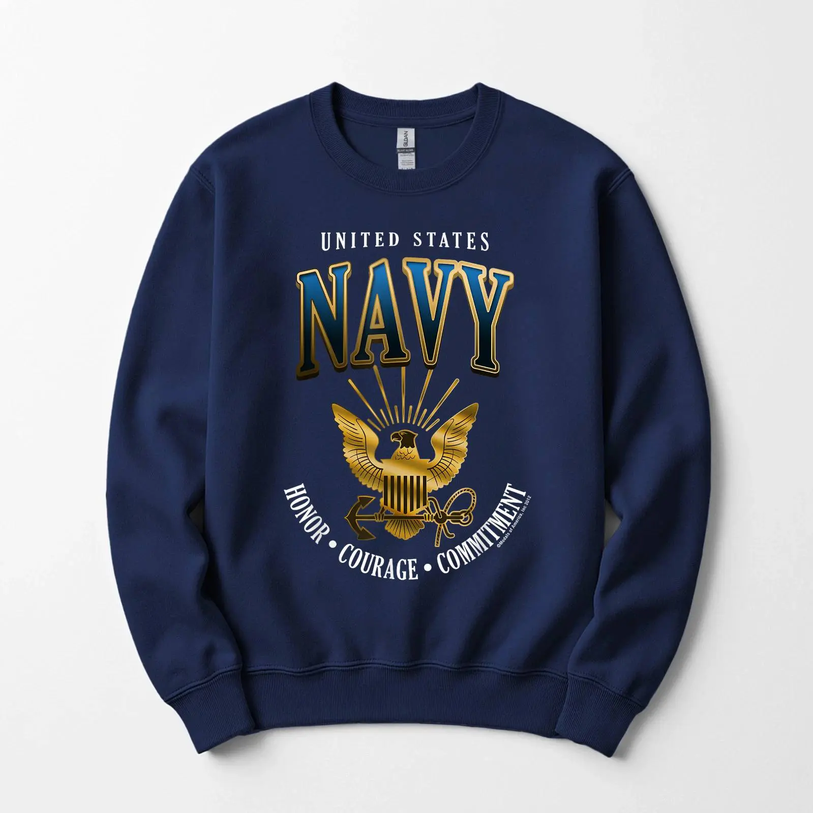 United States Navy Honor Courage Commitment T-Shirt, Sweatshirt & Hoodie Military Pride Patriotic Gift for Veterans