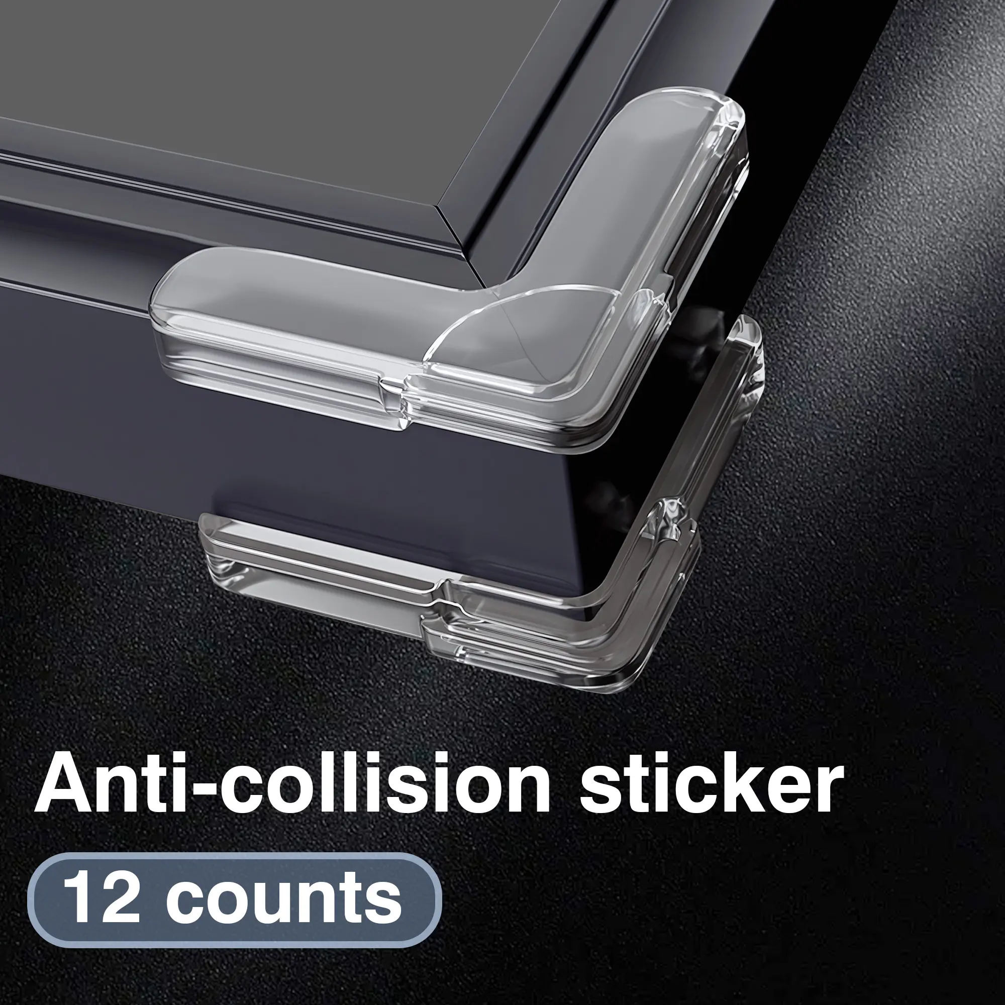 12 Counts Safety Corner Protectors Guards, Clear Soft Protection for Sharp Furniture Edges