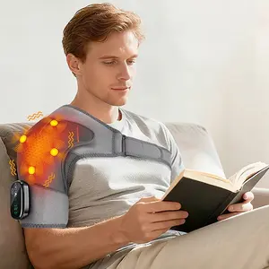Electric Heated Shoulder Massage Belt, Adjustable Shoulder Straps, Adjustable Lightweight Heating Back Support, 3 Speed Massager Pad, Unisex Arm Muscle Relaxer