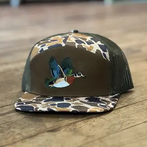 AIX Flying Woodie Clay Old School Camo 7 Panel Hat