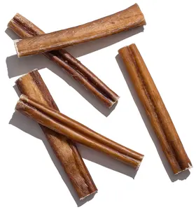 Jack&Pup 6” Extra Thick Bully Sticks for Dogs – 5 Pack Long Lasting 100% Beef Dog Chews for Medium to Large Dogs