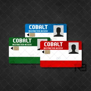 Cobalt Restricted Access Sticker Cover for Debit Card or Credit Card Decal