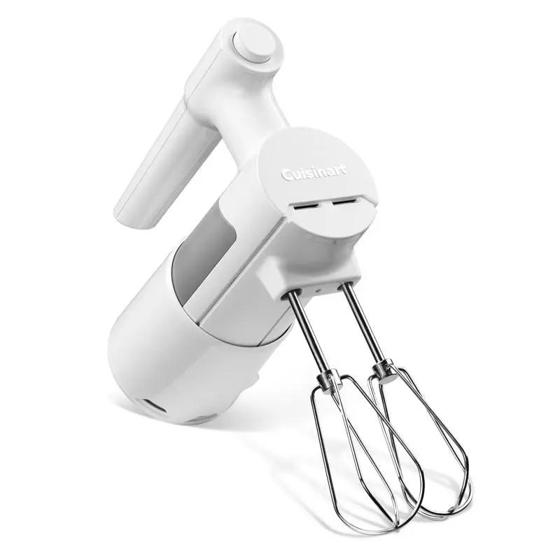 Cuisinart 6093651 White Hand Mixer - 5-Speed Adjustable Speed 200W Motor Blade Blender, Durable Materials, Dishwasher Safe, Button-Activated, 3-Year Limited Parts & Labor Warranty, Adjustable Speed Blenders