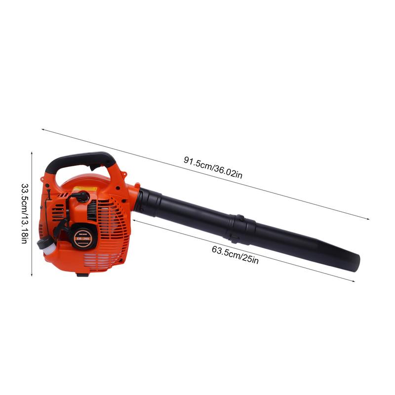 Handheld Gas Blower, 2-Stroke Gas Powered Leaf Blower, 750W 25.4cc Gasoline Grass Sweeper for Lawn Care, Snow Blowing & Yard Cleaning, Heavy Duty Grassland Cleaning Machine Portable