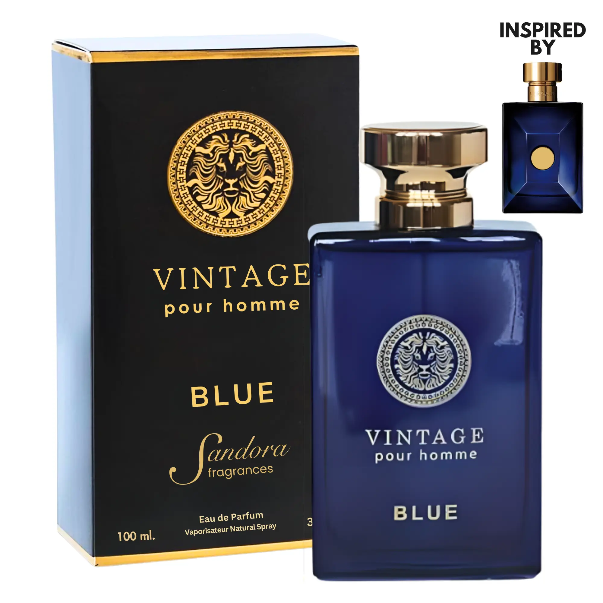 Sandora Fragrances Men's Cologne – Calabrian Bergamot, Grapefruit, Black Pepper, Incense – Fresh, Citrus, Spicy, Woody – Long-Lasting Eau de Parfum 3.4 fl oz