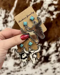 Western Cowhead Stud Earrings