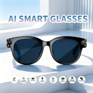 Smart AI Camera Glasses with 2MP Photochromic Lenses ,Button Touch Adjustment for Travel Outdoor Adventures Hands-Free Photography Languages Real-Time Translation Bluetooth Wireless Wearable Video Recording UV Protection